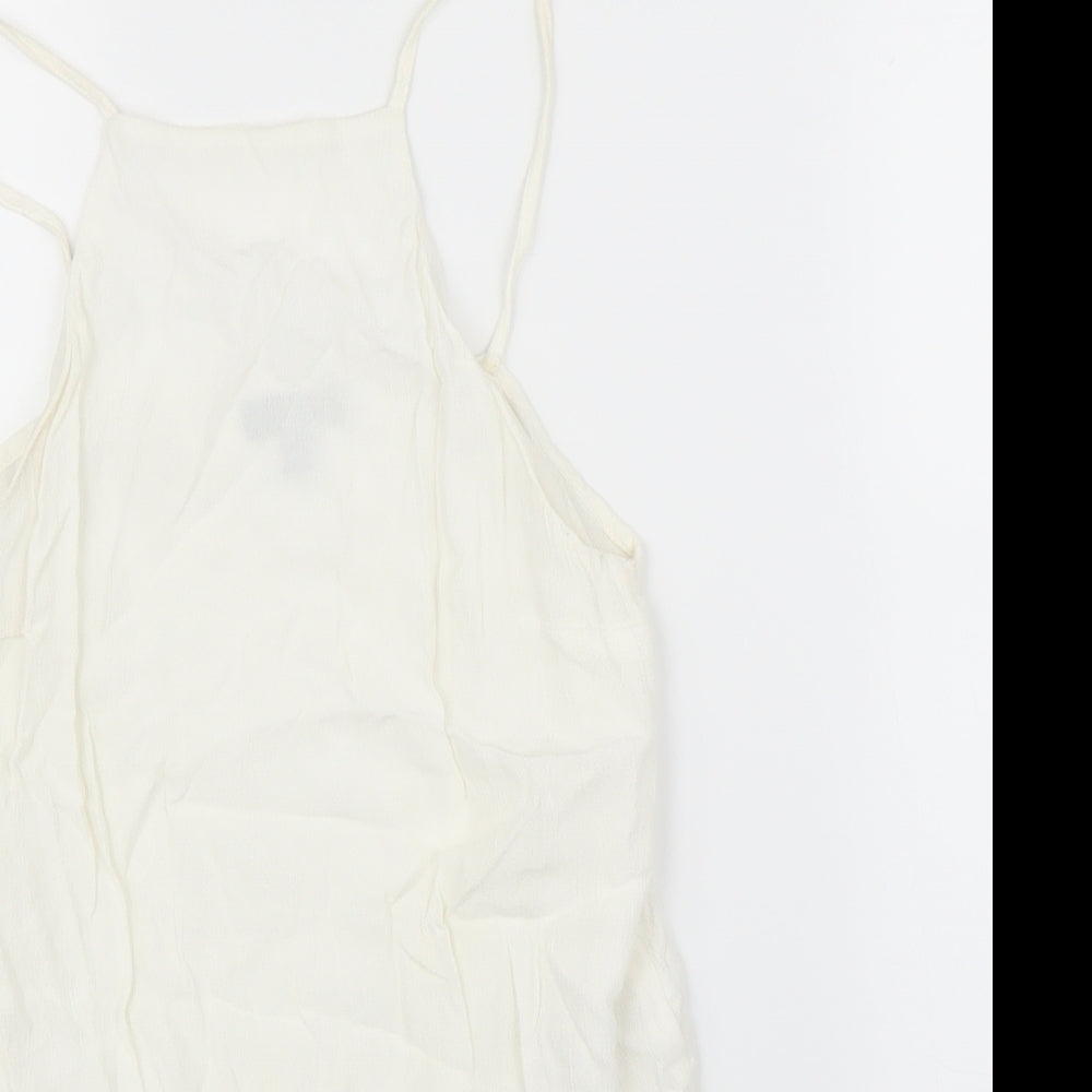 Womens UK Size 6 Topshop White Camisole Blouse