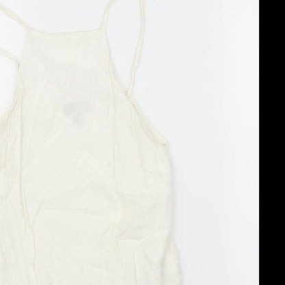 Womens UK Size 6 Topshop White Camisole Blouse
