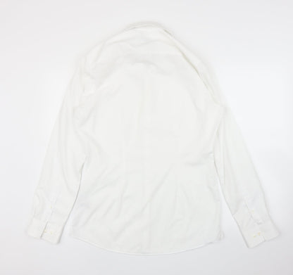 Mens UK Size 15.5 NEXT White  Button-Up Long Sleeve Casual Shirt