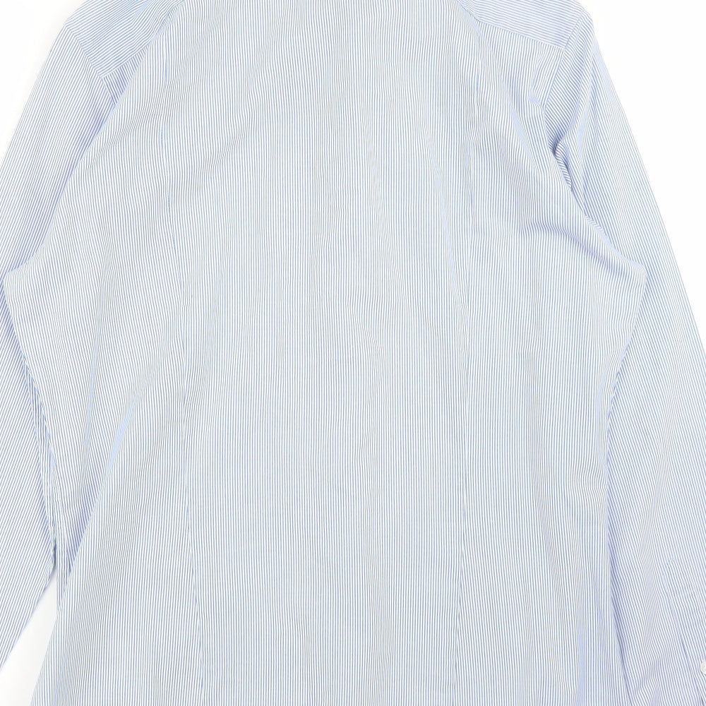 Mens UK Size M H&M Blue  Button-Up Long Sleeve Casual Shirt