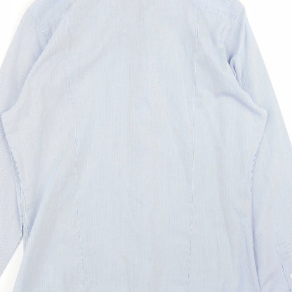 Mens UK Size M H&M Blue  Button-Up Long Sleeve Casual Shirt