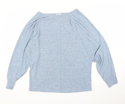 Womens UK Size M Apricot Blue Basic Blouse