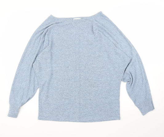 Womens UK Size M Apricot Blue Basic Blouse