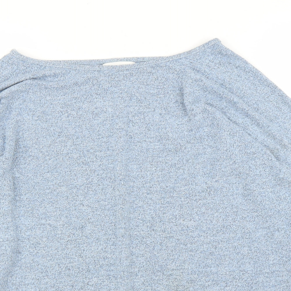 Womens UK Size M Apricot Blue Basic Blouse