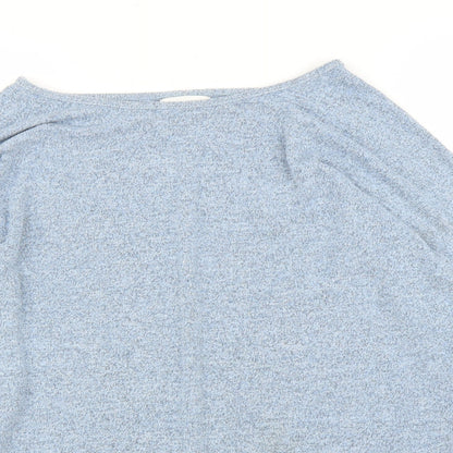 Womens UK Size M Apricot Blue Basic Blouse