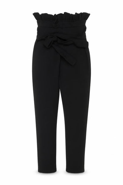 Womens UK Size 6 Boohoo Regular Fit Carrot Black Trousers