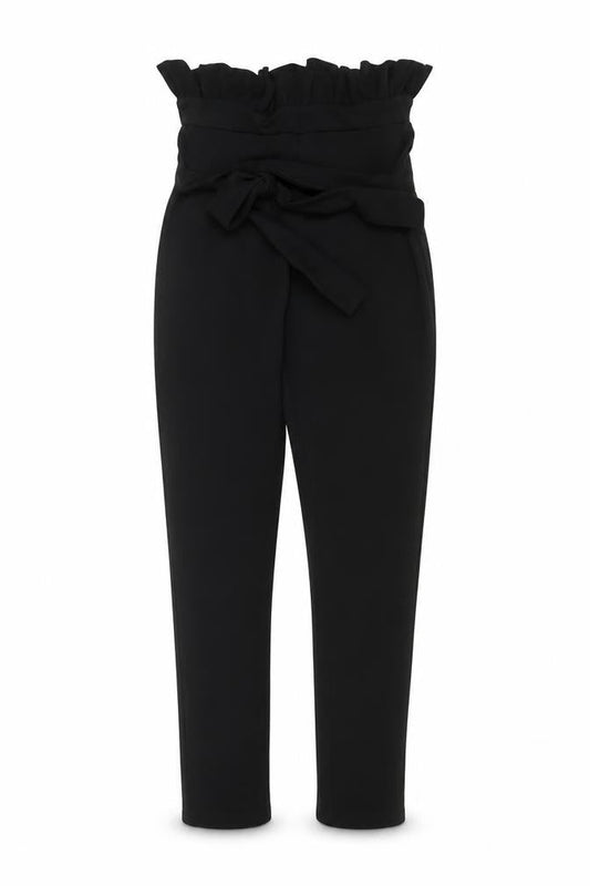 Womens UK Size 6 Boohoo Regular Fit Carrot Black Trousers