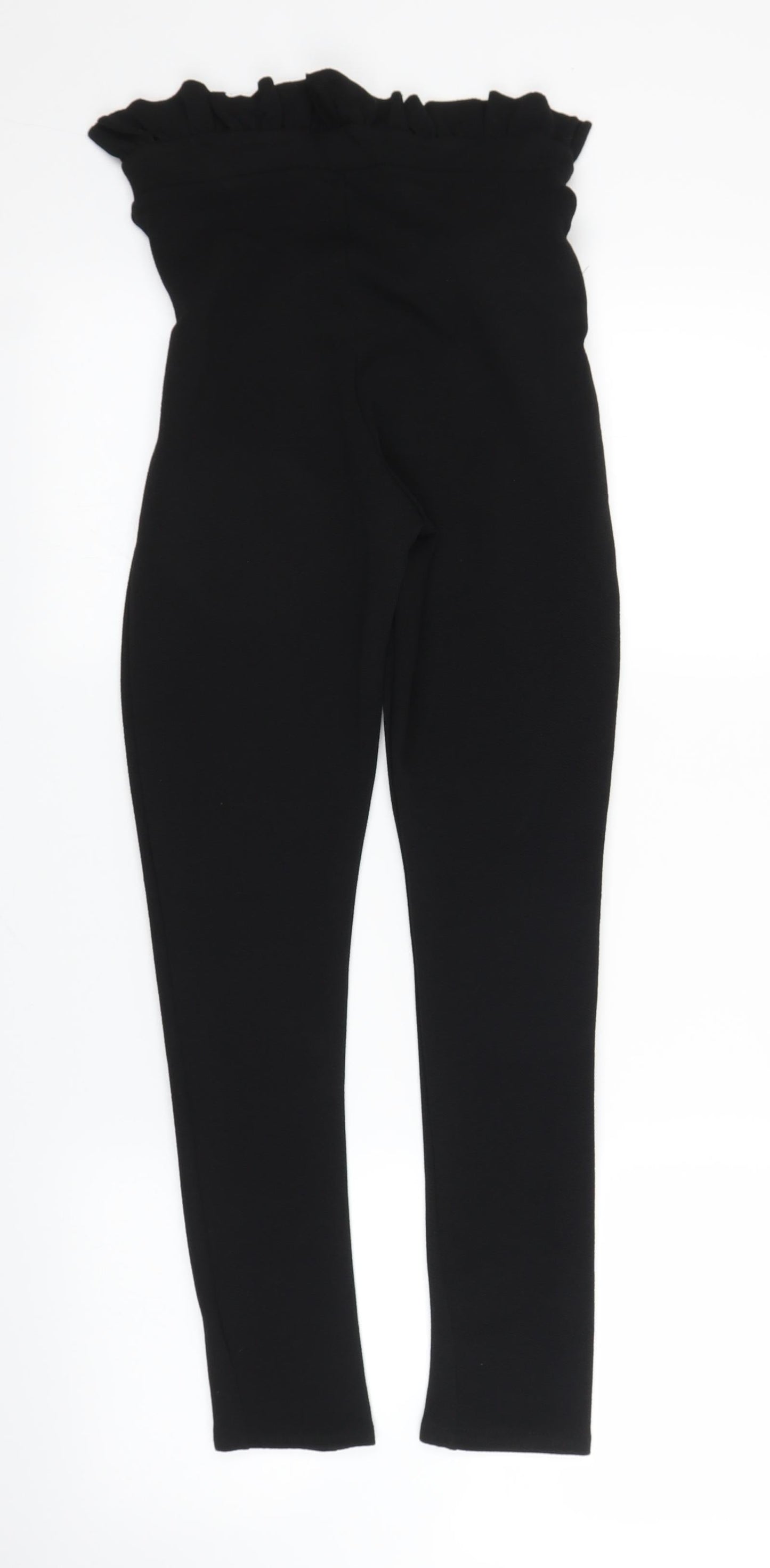 Womens UK Size 6 Boohoo Regular Fit Carrot Black Trousers
