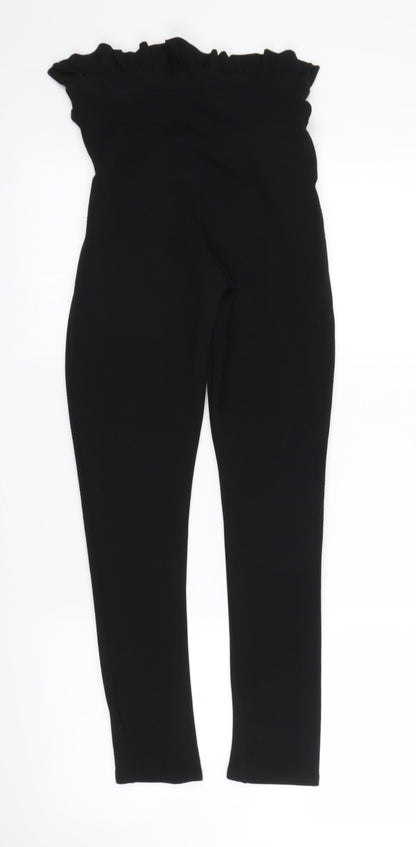 Womens UK Size 6 Boohoo Regular Fit Carrot Black Trousers
