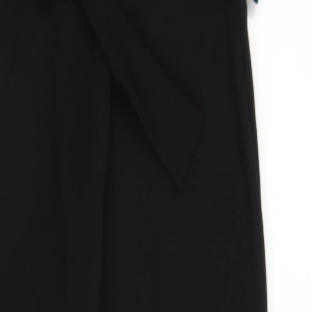 Womens UK Size 6 Boohoo Regular Fit Carrot Black Trousers