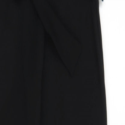 Womens UK Size 6 Boohoo Regular Fit Carrot Black Trousers