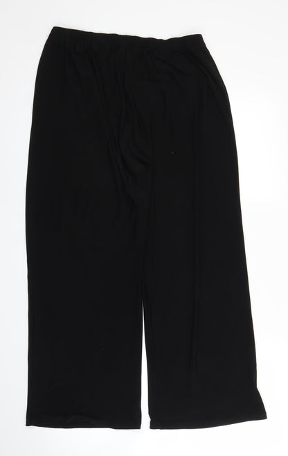 Womens UK Size XL Preworn Regular Fit Capri Black Trousers