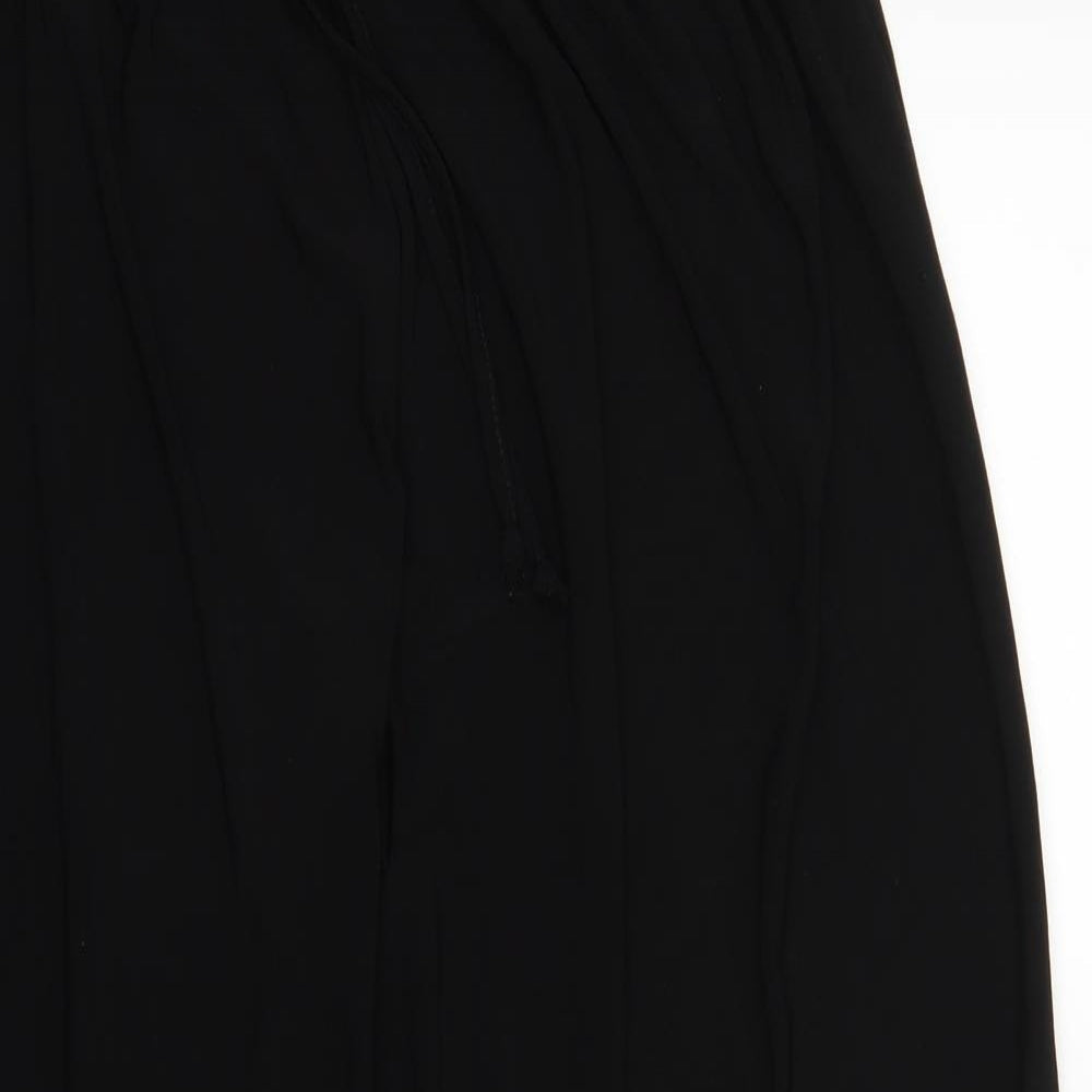 Womens UK Size XL Preworn Regular Fit Capri Black Trousers