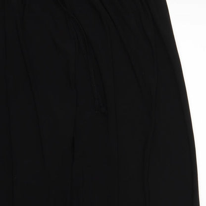 Womens UK Size XL Preworn Regular Fit Capri Black Trousers