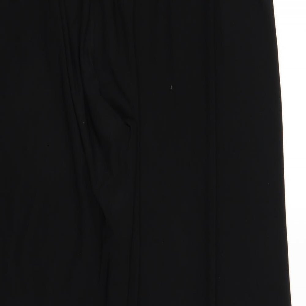 Womens UK Size XL Preworn Regular Fit Capri Black Trousers