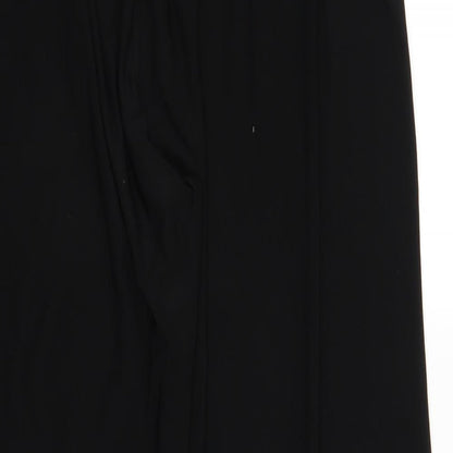 Womens UK Size XL Preworn Regular Fit Capri Black Trousers