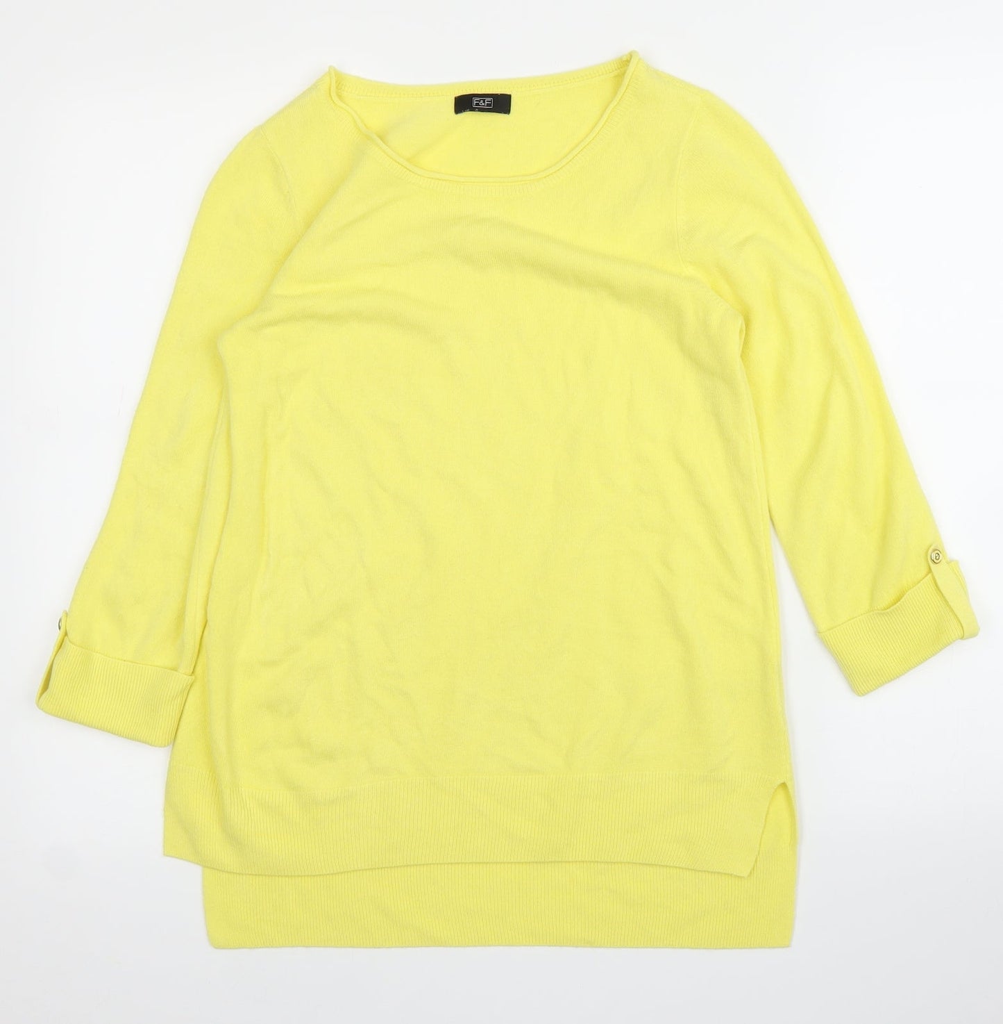 F&F Womens Yellow   Pullover Jumper Size 10