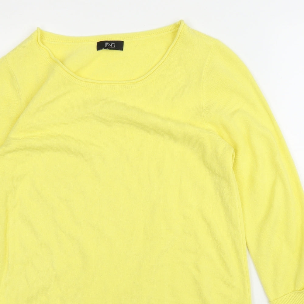 F&F Womens Yellow   Pullover Jumper Size 10