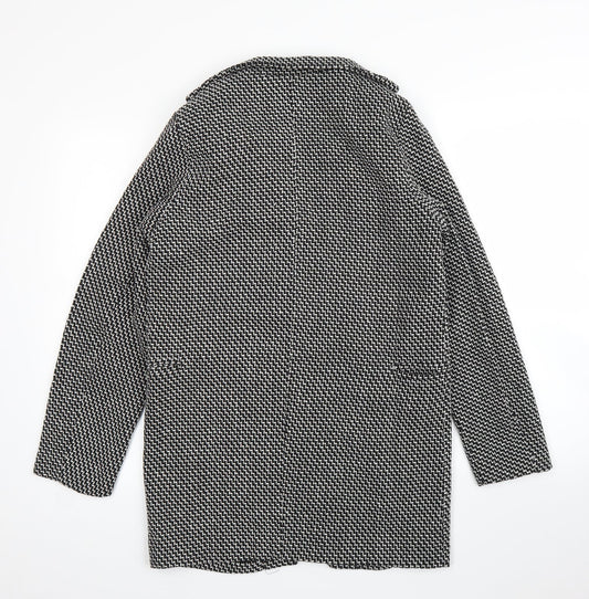Womens UK Size M Preworn Black Overcoat