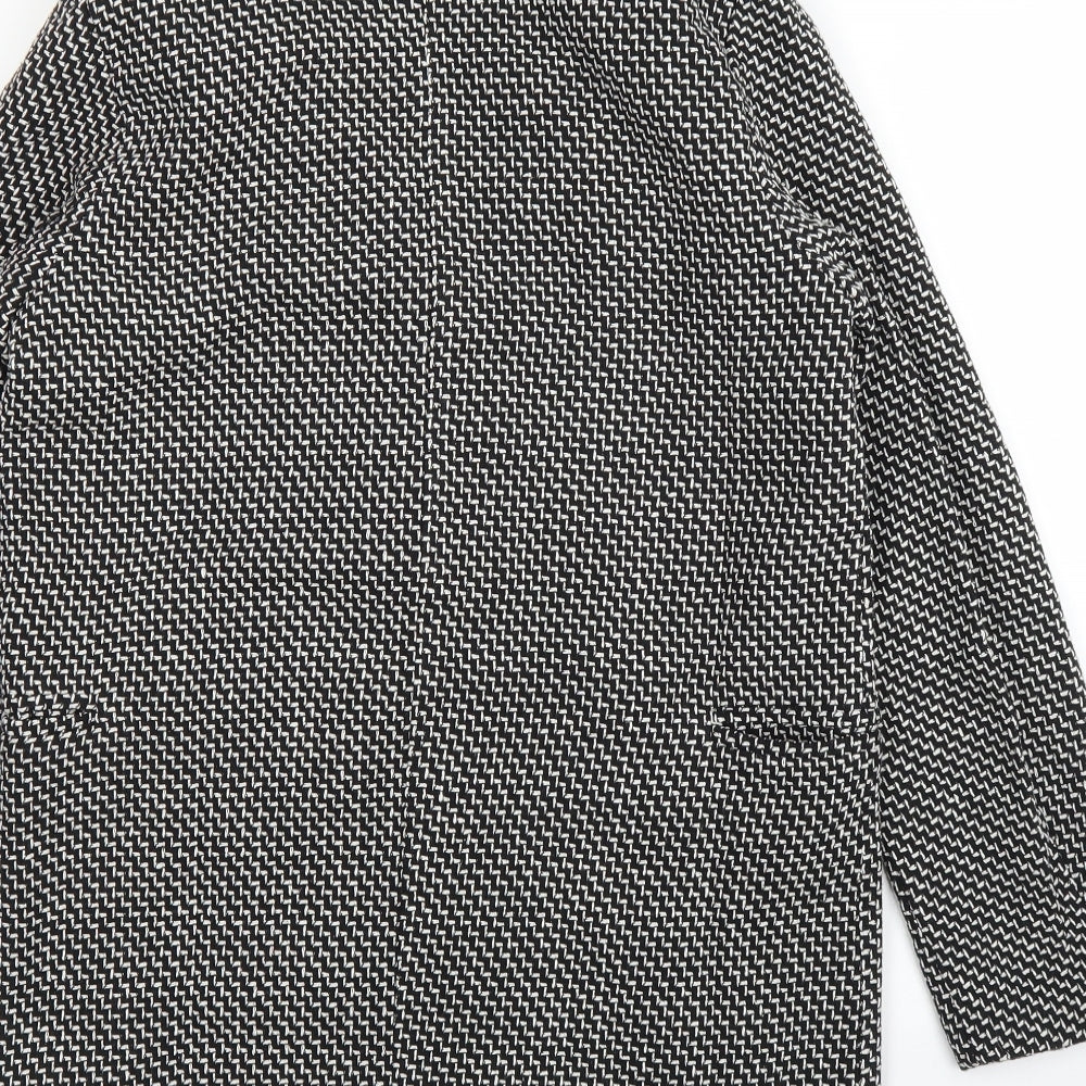 Womens UK Size M Preworn Black Overcoat