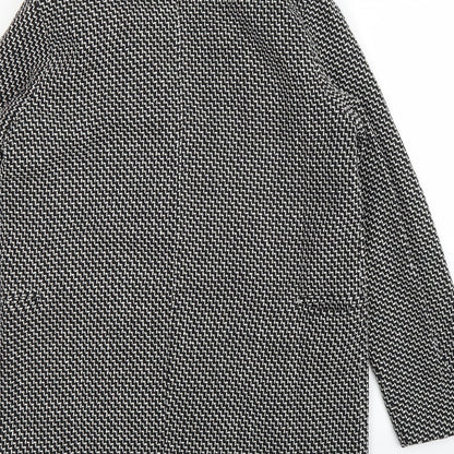 Womens UK Size M Preworn Black Overcoat