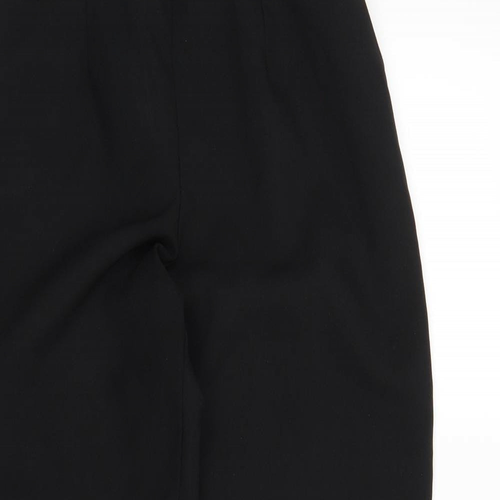 Womens UK Size 10 Preworn Regular Fit  Black Trousers