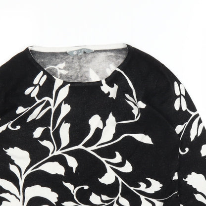 Womens UK Size S Mia Moda Black Basic Blouse