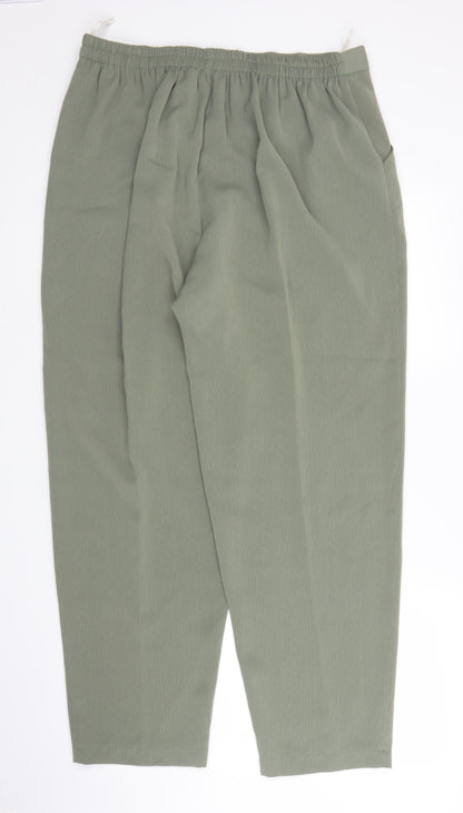 Womens UK Size 20 Design Essentials Regular Fit Capri Green Trousers