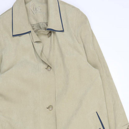 Klassic Womens Beige   Overcoat Coat Size 12