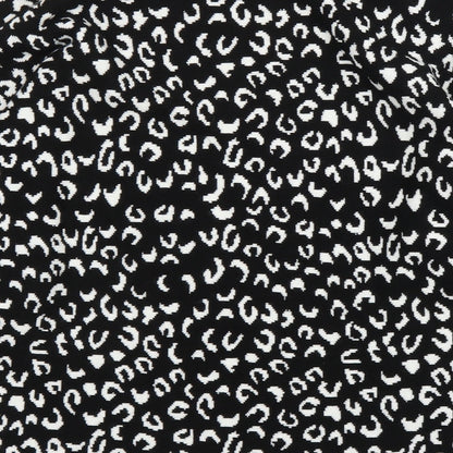 George Womens Black Animal Print  Pullover Jumper Size M