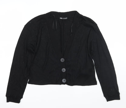 Womens UK Size S Zara Blue Cardigan Jumper