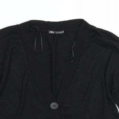 Womens UK Size S Zara Blue Cardigan Jumper