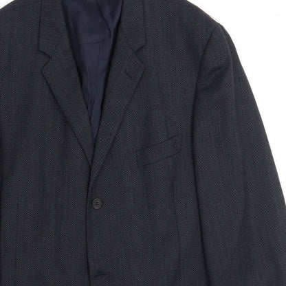 Mens UK Size  Preworn Regular Black Suit Jacket