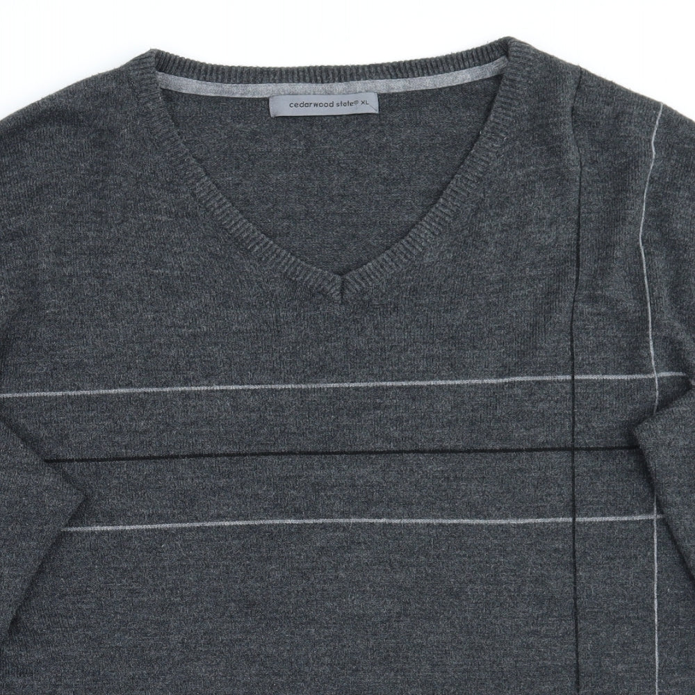 Cedar Wood State Mens Grey   Pullover Jumper Size XL