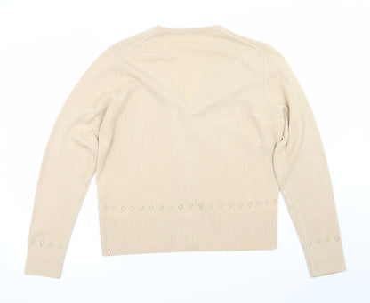 Womens UK Size 14 Marks and Spencer Beige Cardigan Jumper