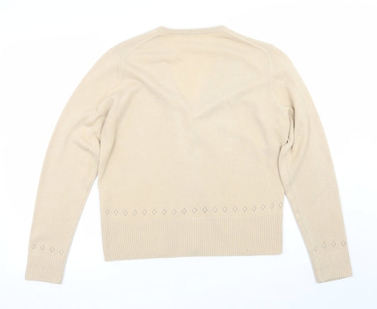 Womens UK Size 14 Marks and Spencer Beige Cardigan Jumper