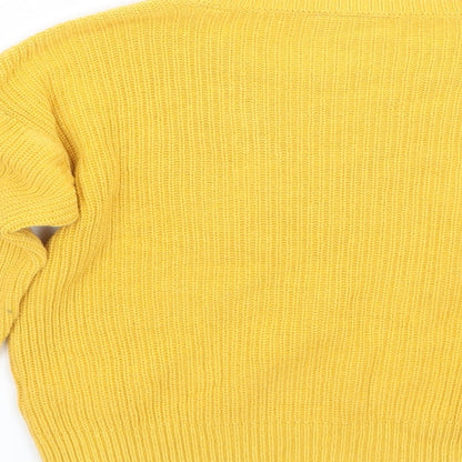 Matalan Girls Yellow   Pullover Jumper Size 6 Years