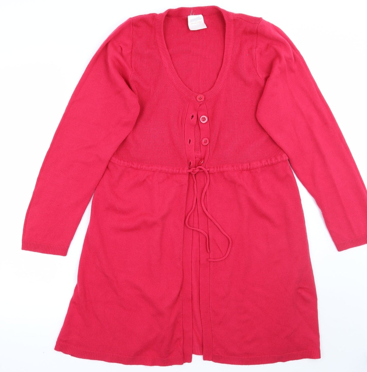 Womens UK Size 14 casual comfort Pink Cardigan Jumper