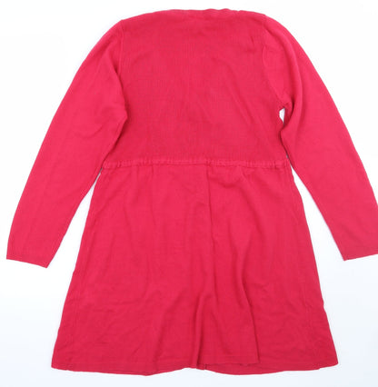 Womens UK Size 14 casual comfort Pink Cardigan Jumper
