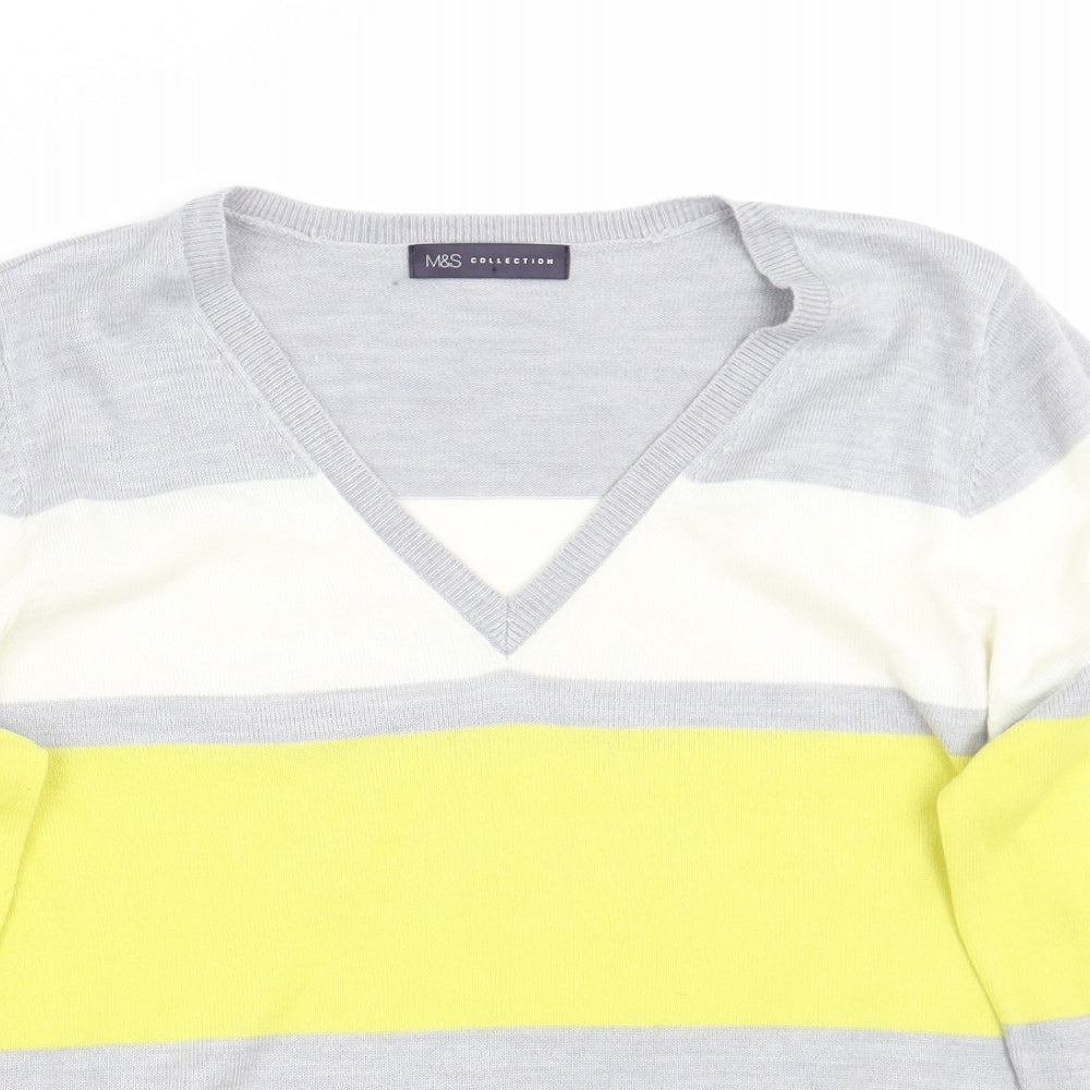 Womens UK Size 14 Marks and Spencer Grey Pullover Jumper