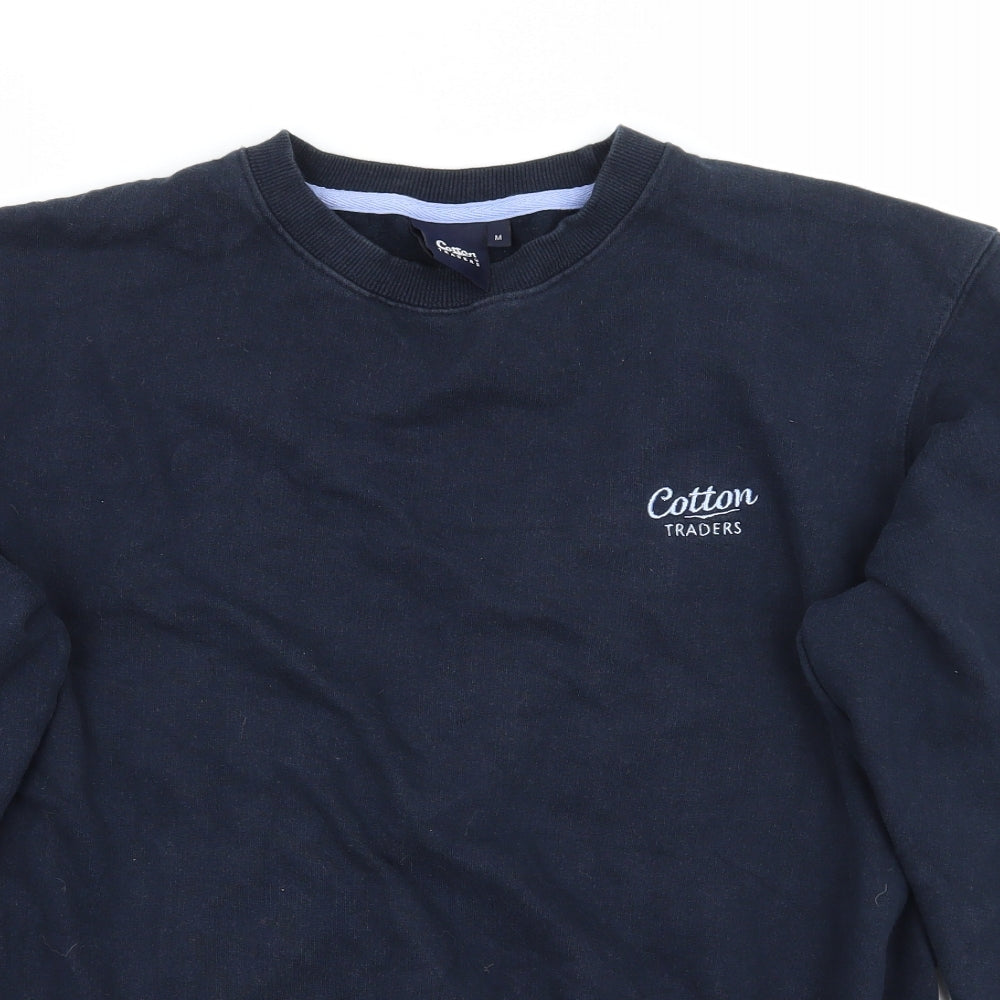 Cotton Traders Womens Blue   Pullover Jumper Size M