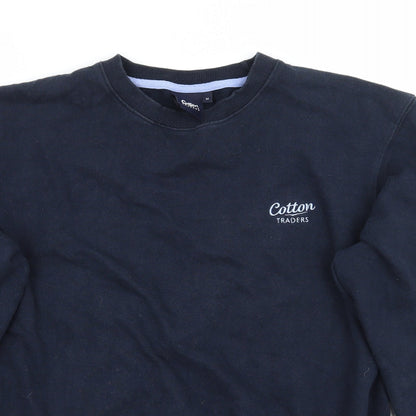 Cotton Traders Womens Blue   Pullover Jumper Size M