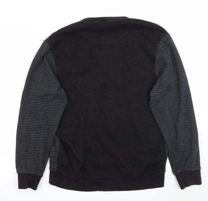 BHS Mens Grey Striped  Pullover Jumper Size L