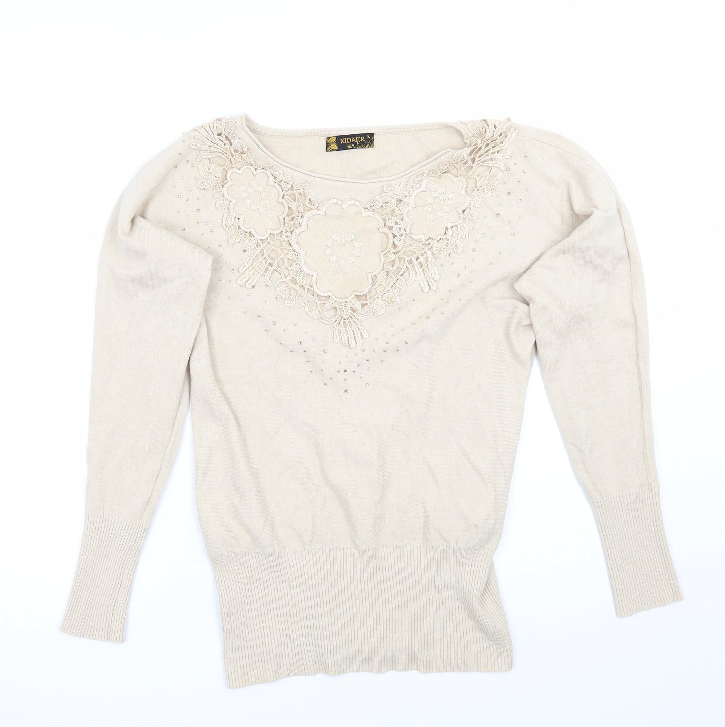 Kidaer Womens Beige   Pullover Jumper Size M