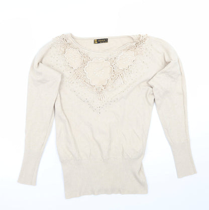 Kidaer Womens Beige   Pullover Jumper Size M