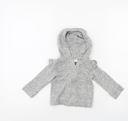 Fred & Flo  Grey   Full Zip Jumper Size 3-6 Months  - hoodie