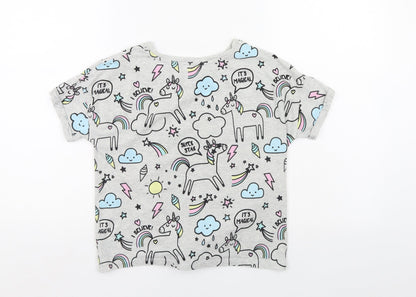 NEXT Girls Grey   Wrap Polo Size 9 Years