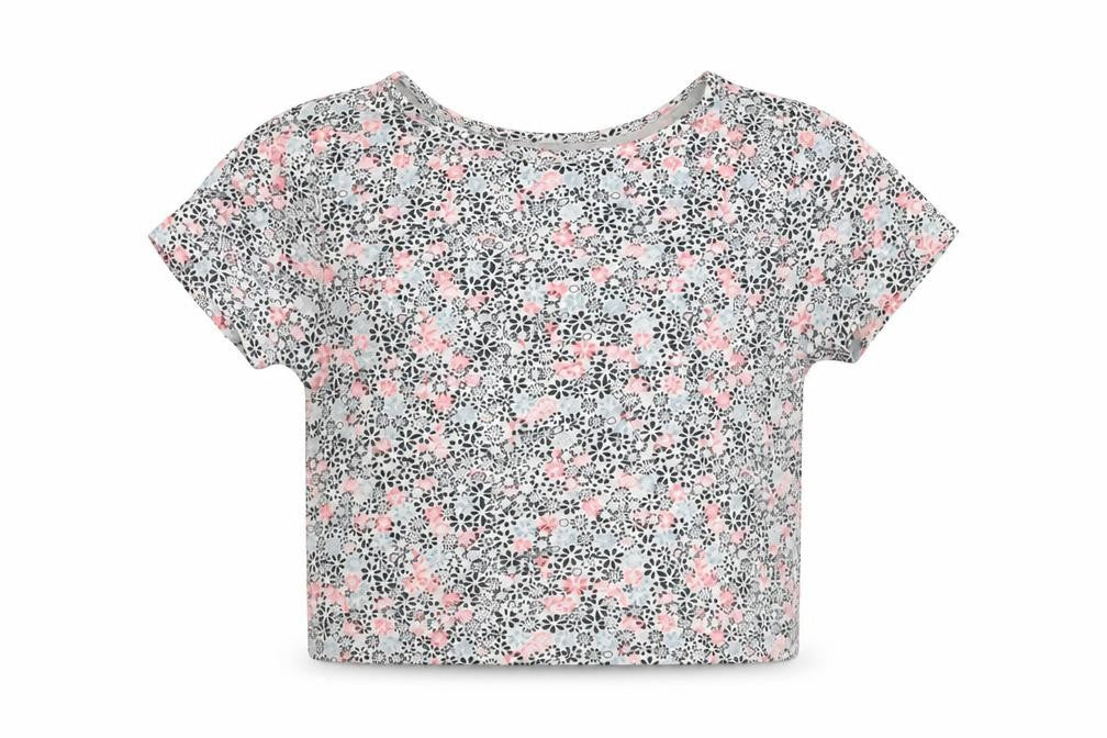 Front view of New Look girls’ multicoloured floral camisole t-shirt, size 9, years