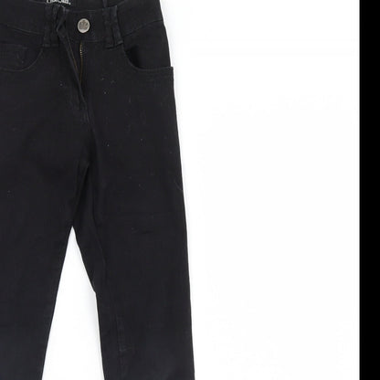 Cherokee Girls Black  Denim Straight Jeans Size 10-11 Years