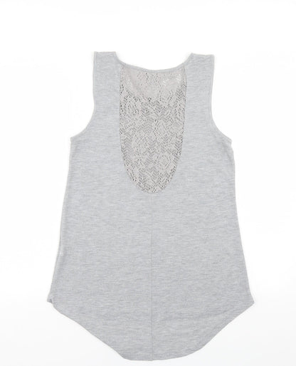 Womens UK Size S VERO MODA Grey Basic Tank